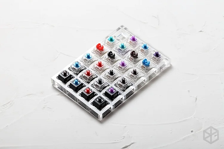 23 Outemu Tester x1 23 переключателя тестер с акриловым основанием пустые колпачки для механической клавиатуры outemu rgb smd otm ice clear - Цвет: 23 Outemu Tester x1