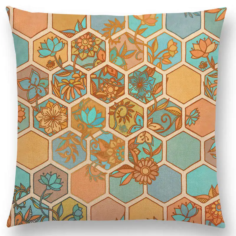 Горячая продажа красочные геометрические узоры Марокканская решетка мозаика