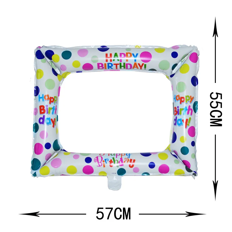 Фотофон на день рождения фольга шары с днем фоторамка Globos реквизит для