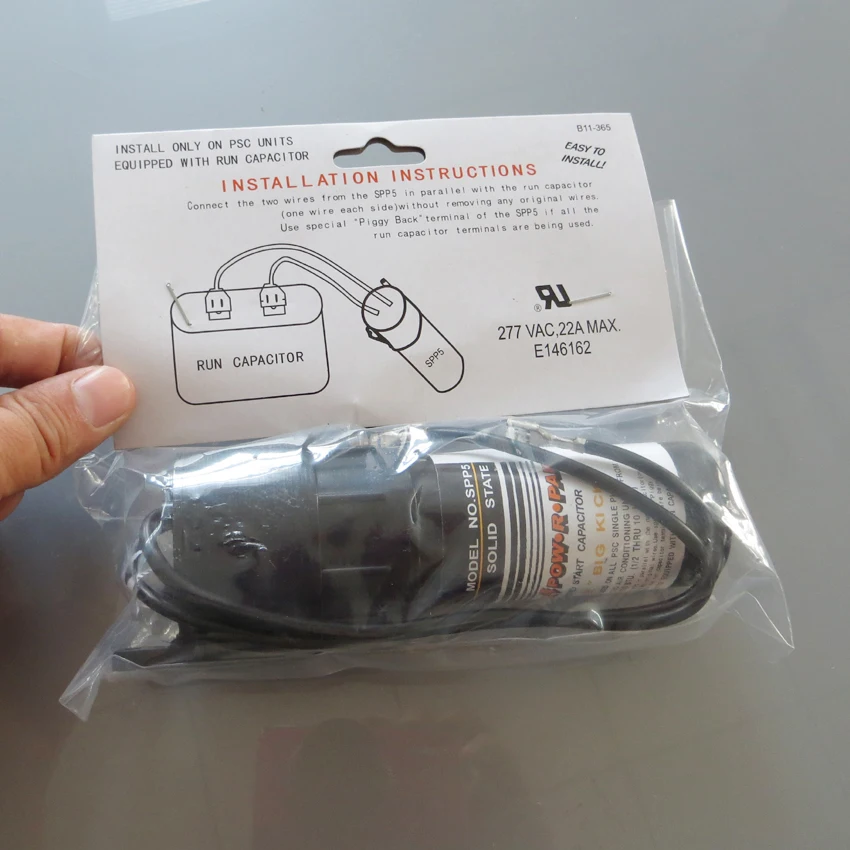1PC X Motor Run capacitors Supco SPP5 Solid State HVAC Relay &amp Hard Start Capacitor Pow-R-Pak Boost HS600 | Строительство и