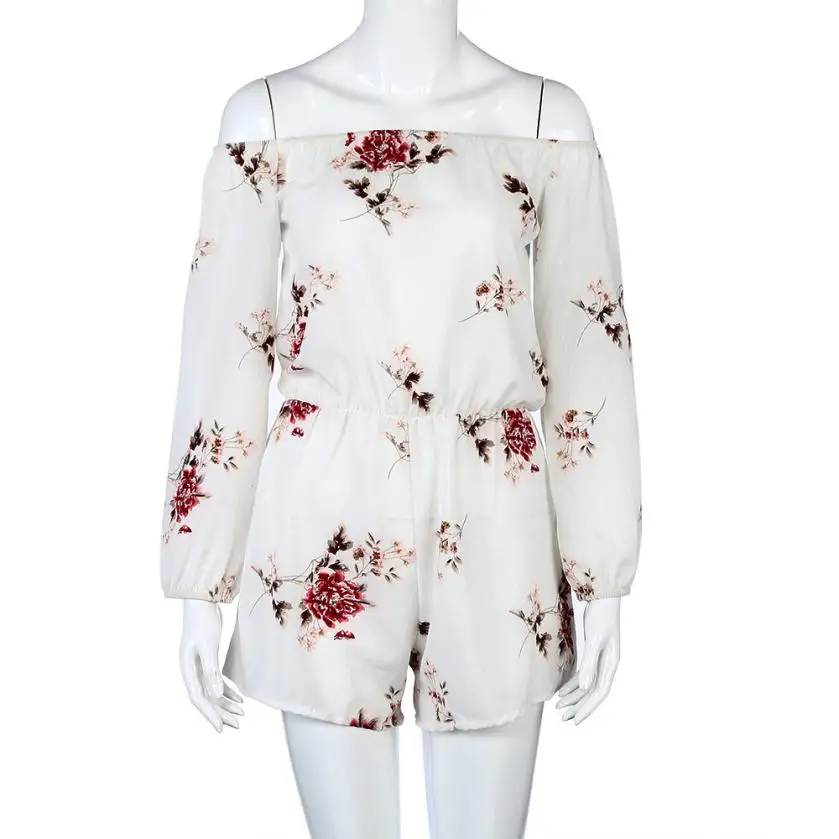 Женский сексуальный комбинезон с открытыми плечами и поясом открытой спиной