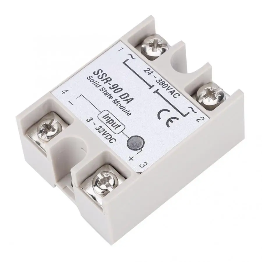 Реле Moudel SSR 90DA 90A твердотельный релейный модуль DC AC вход 3 32 В постоянного