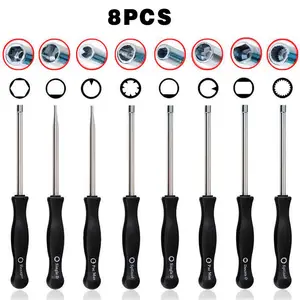 Набор профессиональных отверток инструмент для настройки карбюратора, 8 шт., с одним и двумя шестигранниками D, для большинства двухтактных карбюраторов