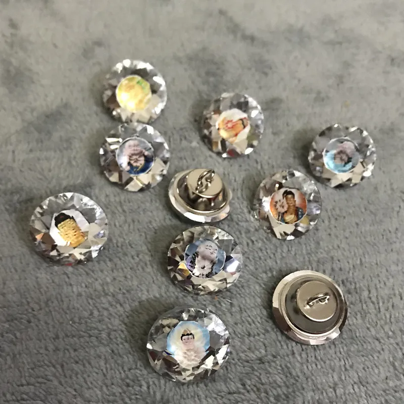 Пуговицы с кристаллами Будды 10 шт. | Дом и сад