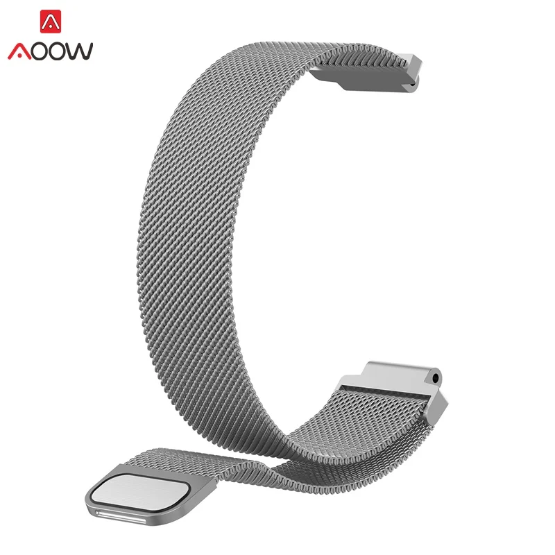 AOOW Milanese Loop Магнитный металлический Нержавеющая сталь ремешок для смарт-часов Garmin Forerunner 220/230/235/620/630/735 часы сменные ремешки