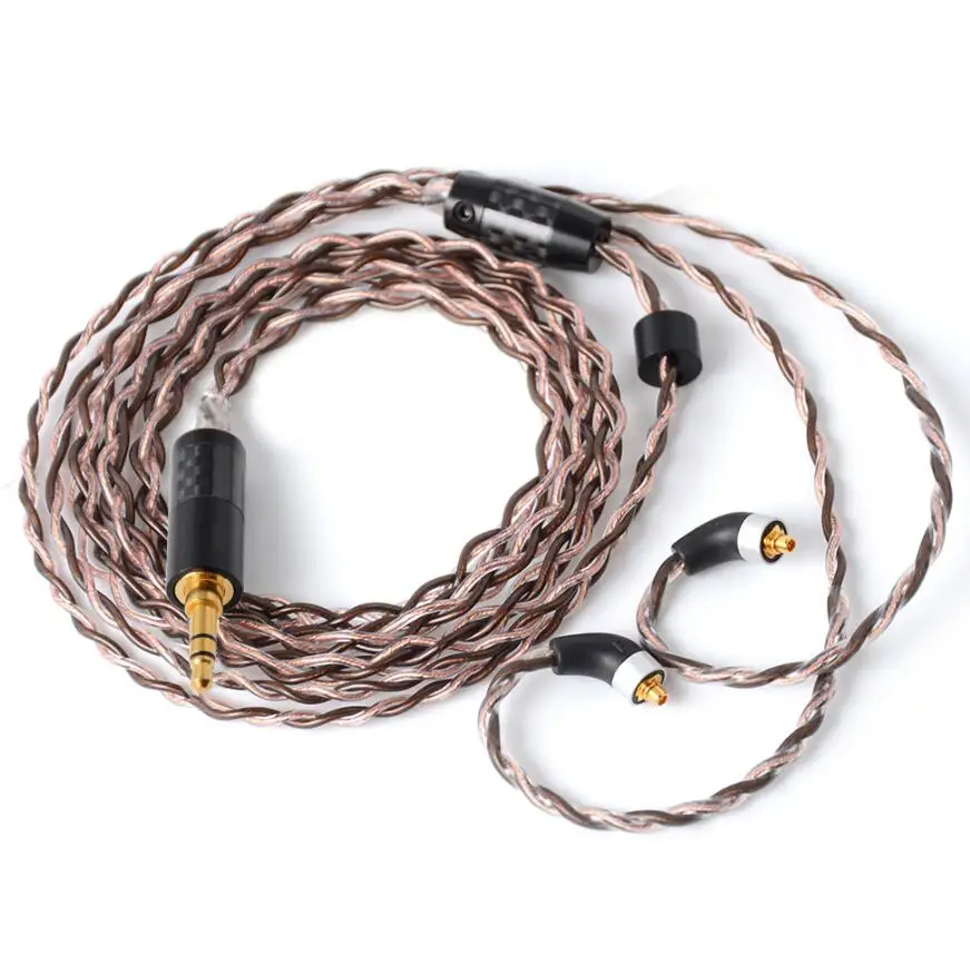 3.5mm With MMCX Высокая-конец nicehck 3,5/2,5/4,4 мм сбалансированный интерфейсом MMCX отсоединяется, 7N upocc кабель для SE846 UE900 LZ A6/A5 nicehck M6/EBX/NK10 MMCX кабель - Цвет: 3.5mm With MMCX