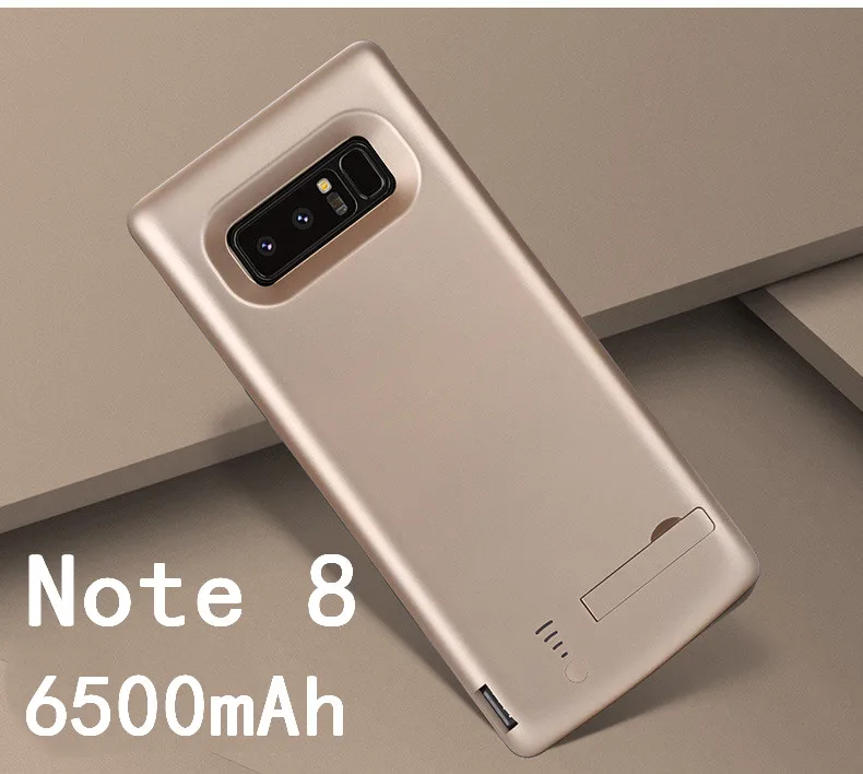 Note8-Gold 6500 мАч ударопрочный чехол для аккумулятора samsung Galaxy Note 8, чехол для samsung Galaxy Note 9 5000 мАч Зарядное устройство USB чехол - Цвет: Note8-Gold