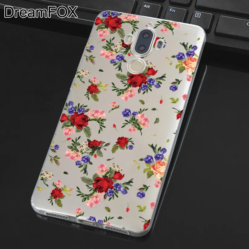 DREAMFOX L580 Fashion Flower Soft TPU Silicone Case Cover For Huawei Mate Nova 2 9 10 20 30 Lite Pro Plus |