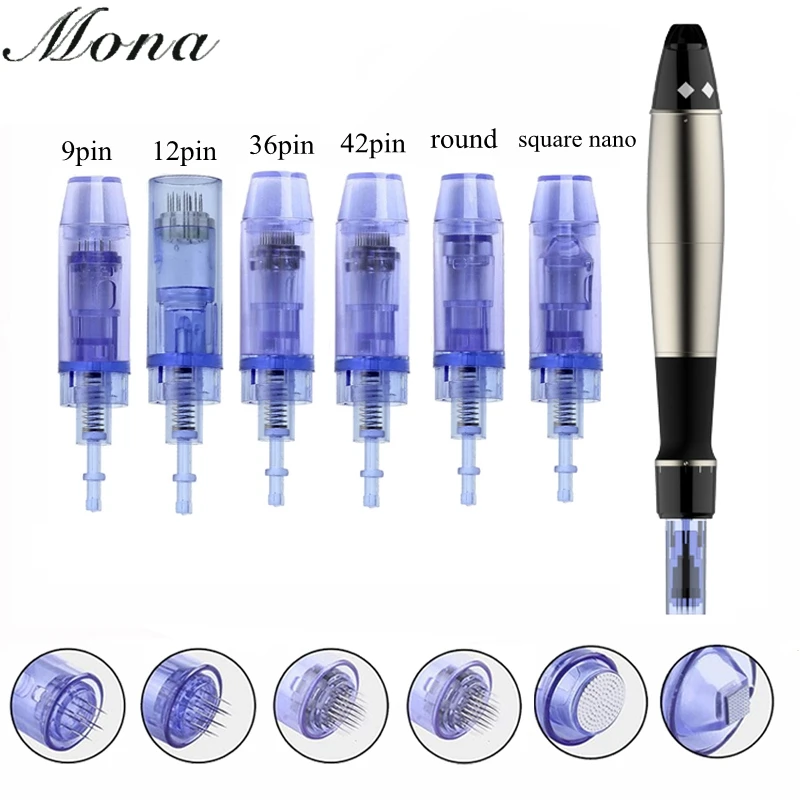 50 шт./упак. микро иглы 9 pin/12 pin/36 pin/nano картридж Замена для Derma Ручка нано головка