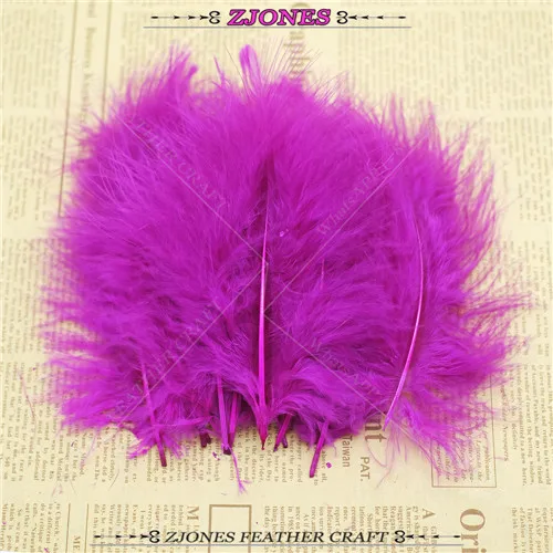 fuschia 20-100 шт 4-" пушистые перья индейки Марабу перо карнавал Хэллоуин Рождество DIY Ремесло Украшение свадебное украшение шлейф - Цвет: fuschia
