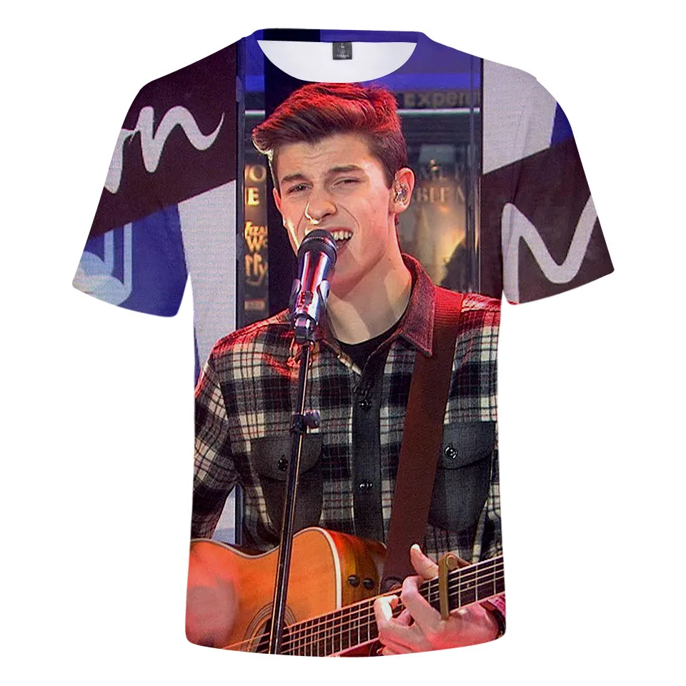 Shawn Mendes 3d футболка женская/Мужская Уличная с коротким рукавом Harajuku Хип хоп крутые