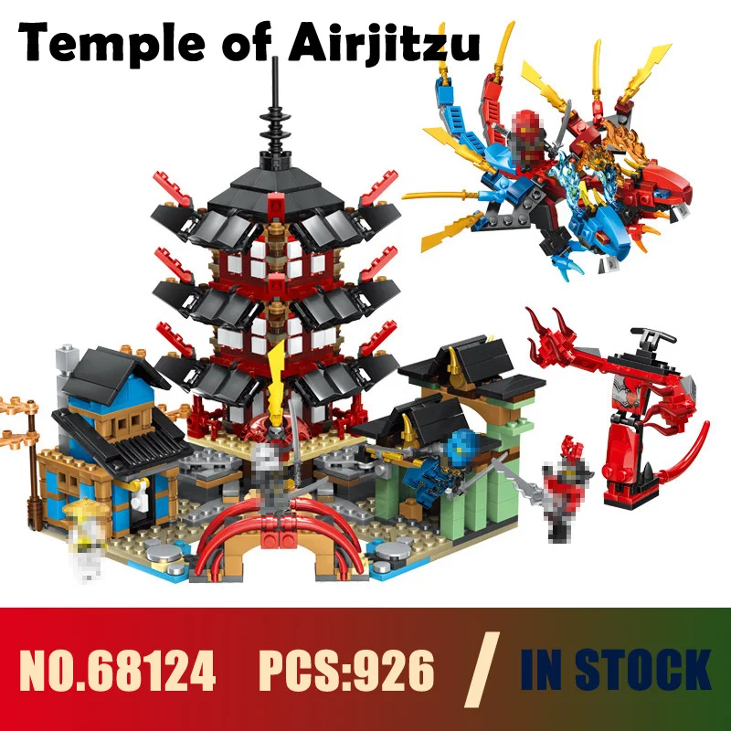 Models building toy 68124 926PCS Temple of Airjitzu Ninja Building Blocks Compatible with 70751 toys & hobbies | Игрушки и хобби