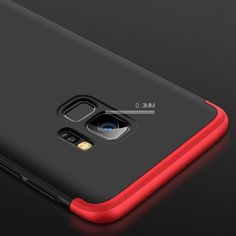 GKK 360 градусов Полная защита Гибридный чехол для Samsung S6 S7 Edge противоударный