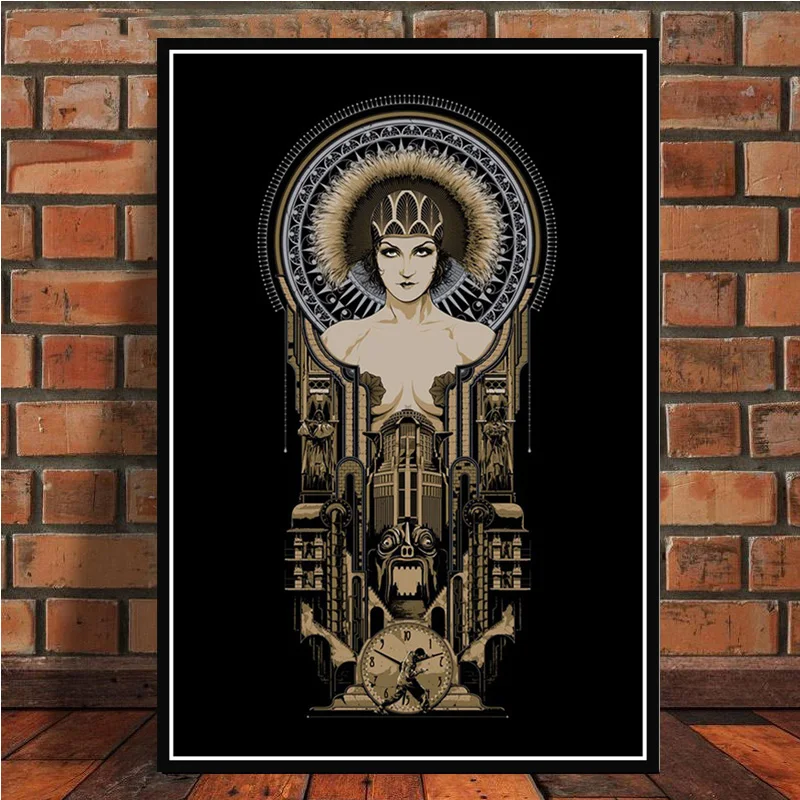 Retro Metropolis Germany Vintage Movie Film Fritz Lang Poster Wall Art Picture Posters and Print Canvas Painting Room Home Decor - Color: 0009