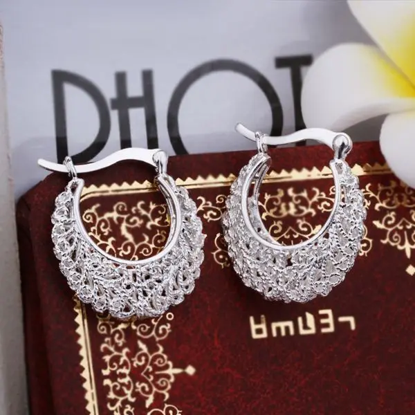 

Classic High-Quality E329 Wholesale S925 Sterling Silver Color Earrings For Women Fashion Jewelry Aqoajhva