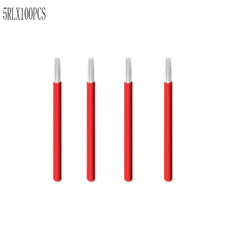 100 шт. 5RL круглые иглы для ручки полуперманентный макияж ручная туманная ручка