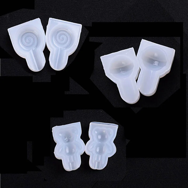 2 шт./компл. УФ ювелирная смола жидкости силиконовые формы 3D конфеты медведь