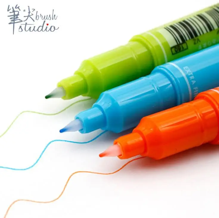 Tombow WS-PD двухконцевая водная цветная маркерная ручка Круглый кончик играть цвет 12 цветов точка Япония