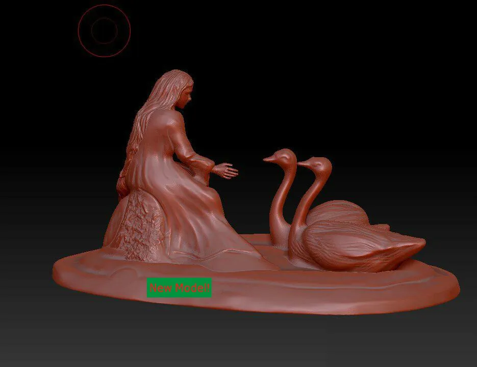 3D модель в формате stl скульптура с твердым вращением модели для машины ЧПУ женщин