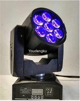 4 pieces 7 x 12w rgbw 4 in 1 moving head led lights led mini zoom beam led moving head party stage beam wash equipments