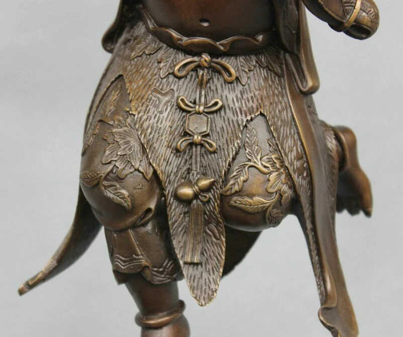 17 Китайский Миф Осирис Властелин ада суди Мужская статуя смерти Бронзовая