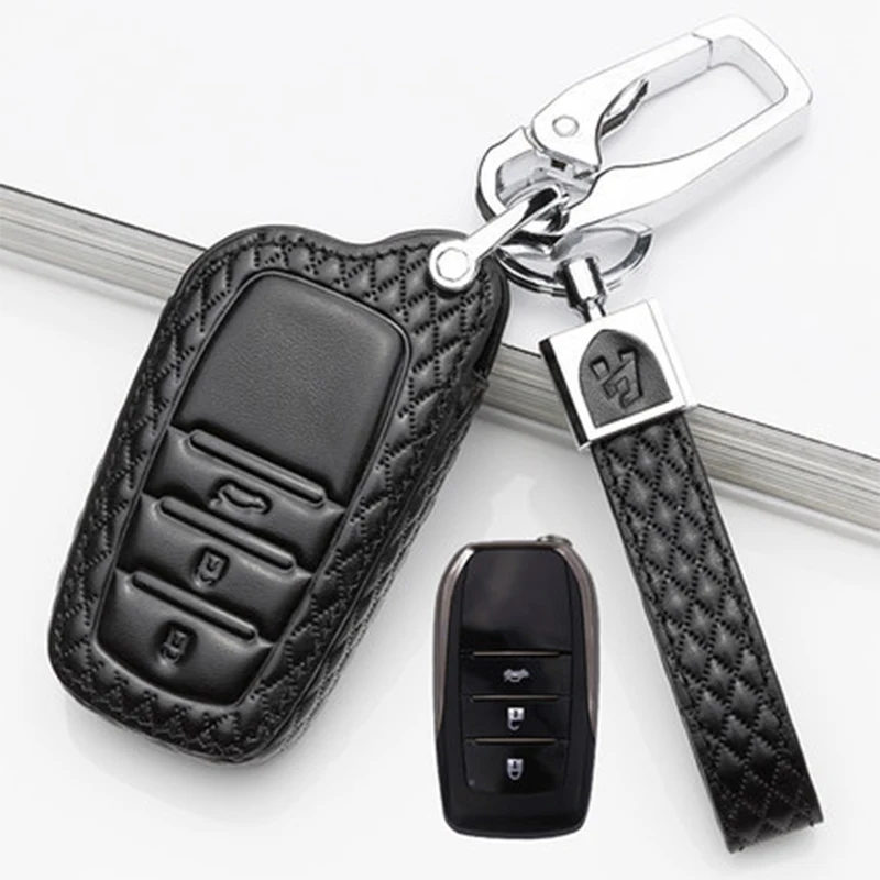 Чехол для ключей с кольцом цепочкой Toyota Chr Rav4 2018 Prado Crown Auris Avensis Prius Aygo Camry Aqua