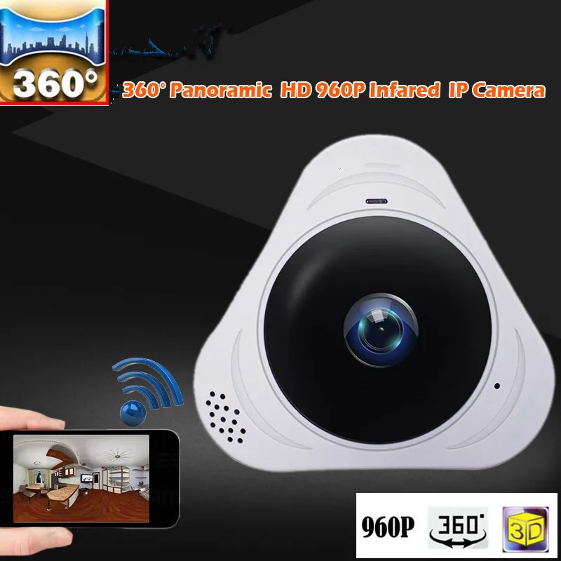 360 градусов широкий диапазон панорамный видеонаблюдения безопасности IP 1.3MP аудио