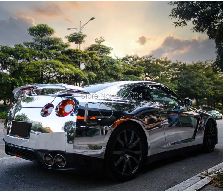Серебристая зеркальная виниловая пленка JMM для автомобиля 10/20/30/50 см