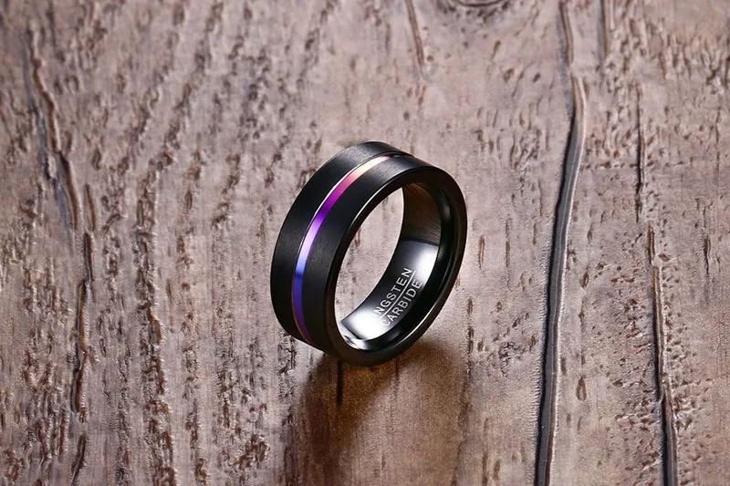 

High Quality New Design Fashion Tungsten Charm Men Rings Party Jewelry Black Color Rings Mans Size 7 8 9 10 11 12