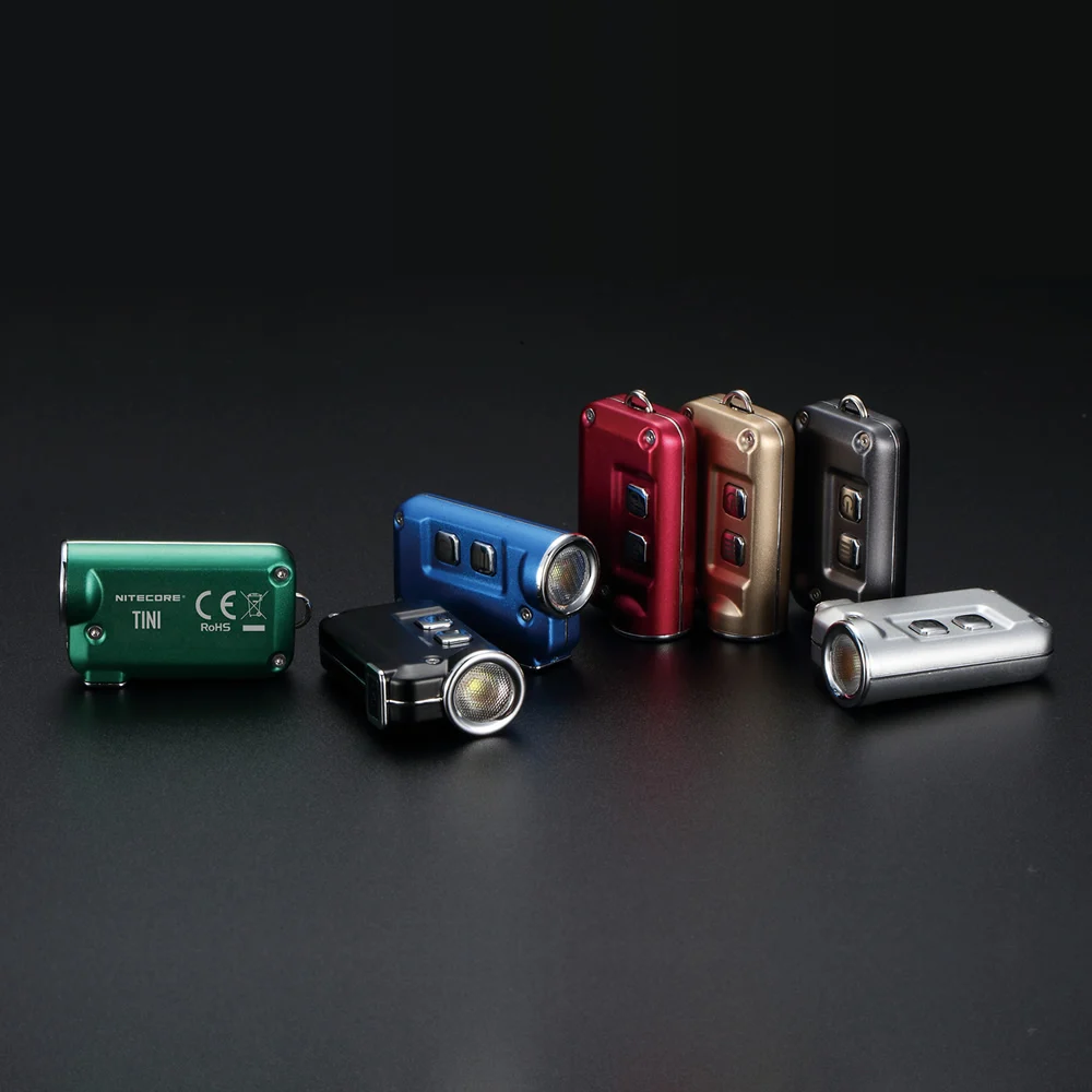 Лидер продаж металлический брелок NITECORE TINI светильник енной батареей