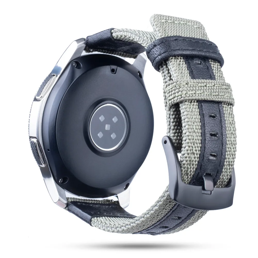 Ремешок нейлоновый для Samsung Gear Sport S2/S3 Galaxy Watch 42 мм 46 брезентовый браслет Jeep Huami Amazfit