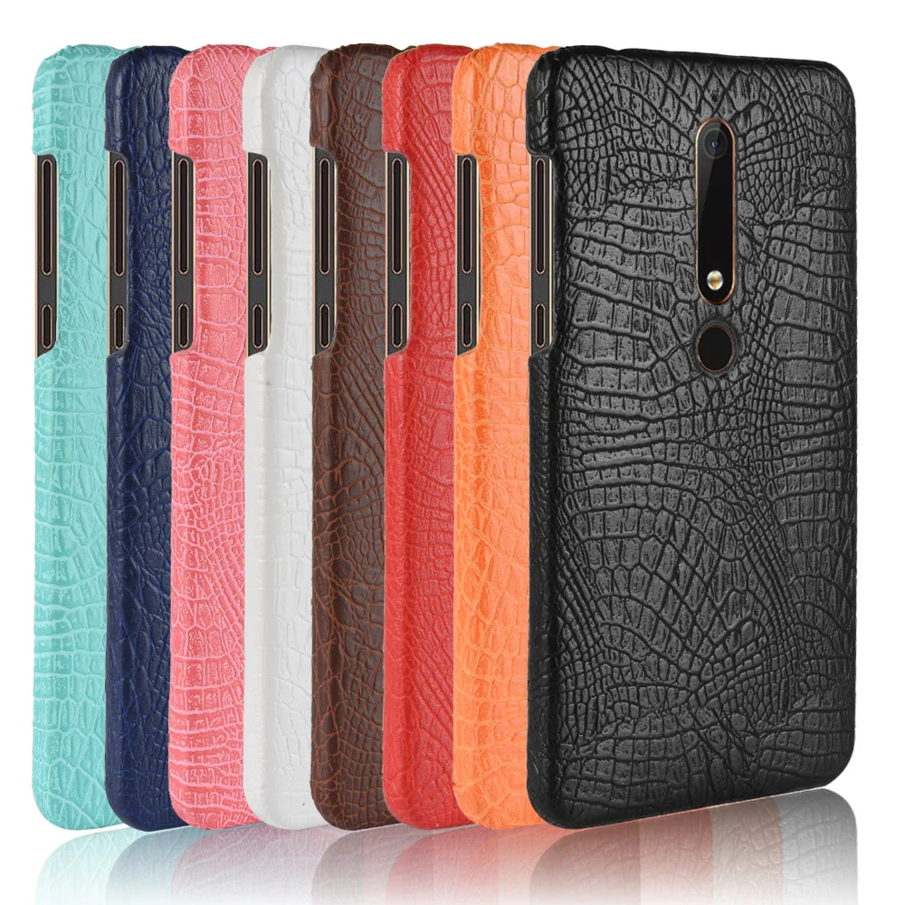Nokia 6 2018 phone bag case Luxury Crocodile Skin PU leather Protective Case Cover For 6.1 TA-1068 TA-1050 |