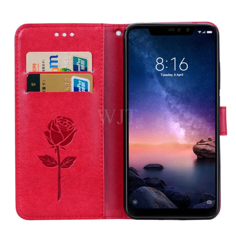 Роскошный кожаный чехол с объемным цветком для Xiaomi Redmi Note 5 5A Prime Note5 Pro откидной