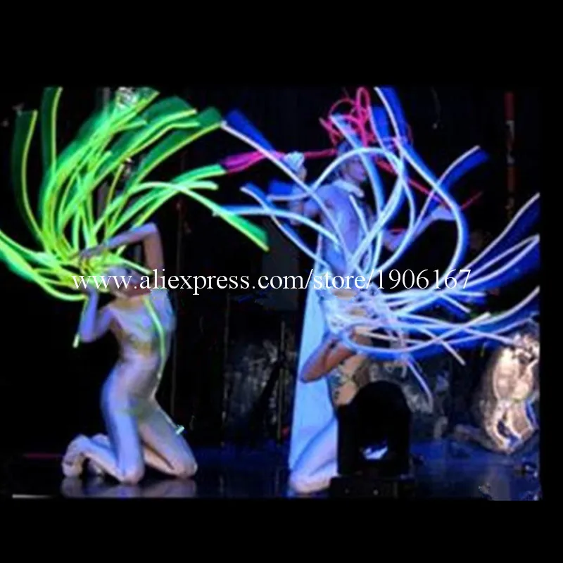 Модные парики со светодиодсветильник кой и красочными волосами для косплея