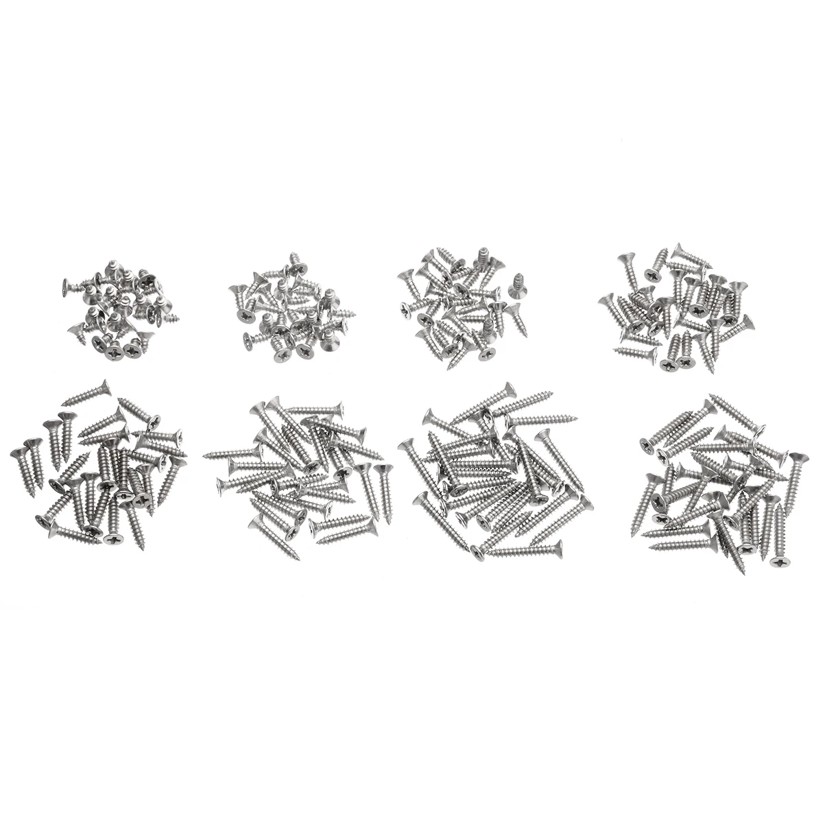 200Pcs/Lot M3 Stainless Steel Flat Head Screws Kits High strength Self-Tapping Assortment Set For Hardware Accessories | Обустройство