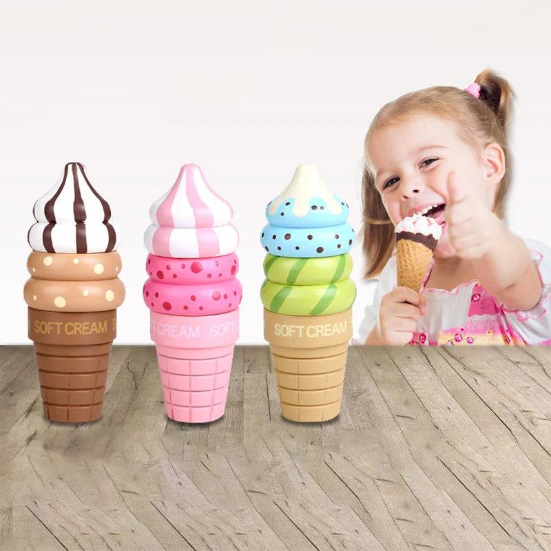 Игровой домик 1 шт. Детские кухонные игрушки Клубничное мороженое магнитные