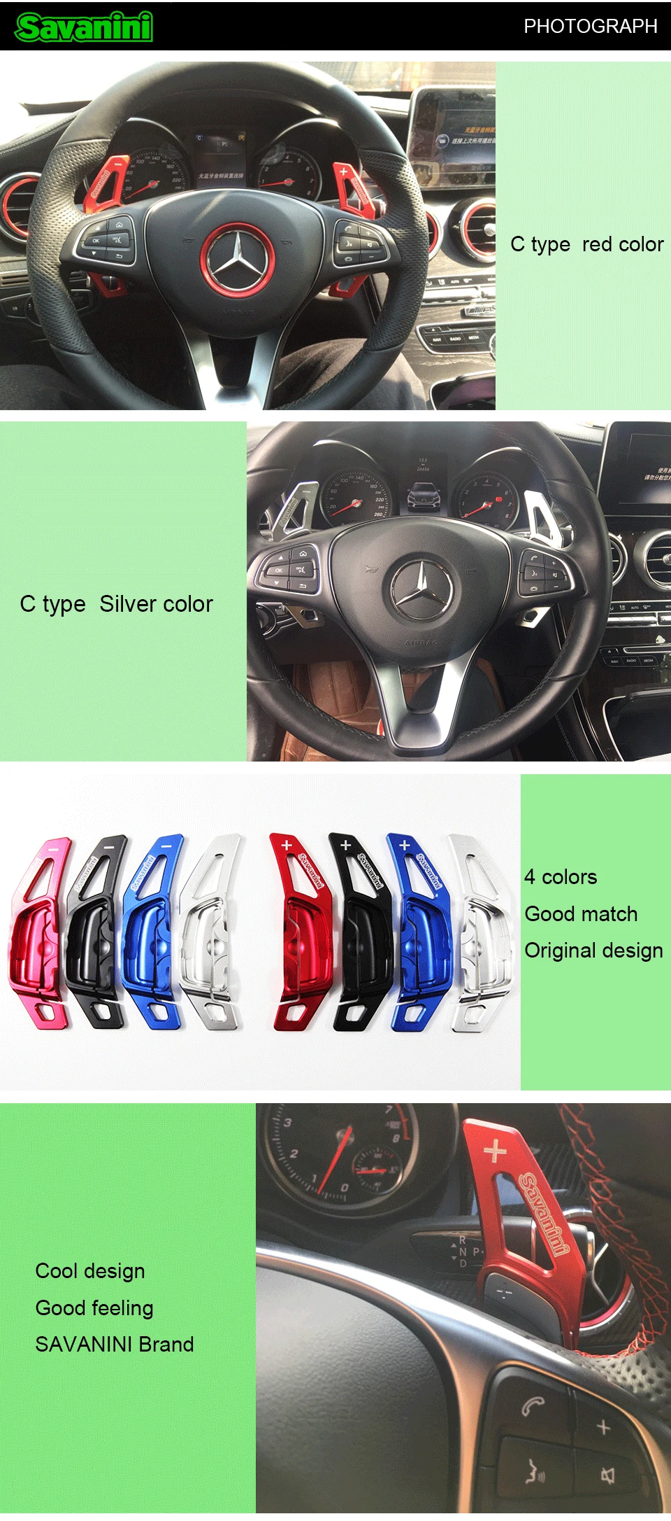 Savanini Алюминиевый Рычаг переключения передач для Benz A B C E CLA GLA GLK ML класс W205 W212 Авто Стайлинг