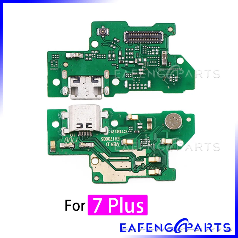 USB-порт для зарядки, док-разъем, зарядная плата, микрофон, гибкий кабель для HuaWei Honor 7A 7C 7X 7S 7plus (art.: 7b21fec07) - 7b21fec07
