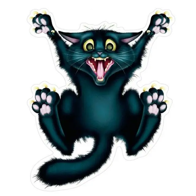 Новый автомобильный Стайлинг забавная Наклейка классная кошка Авто Окно 3м