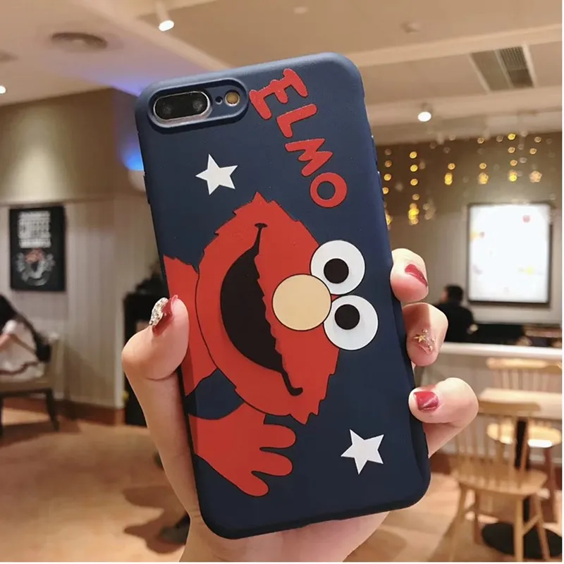 Улица Сезам Конфеты ТПУ Чехол для iPhone 6 6S Plus iPhone7 плюс тот же стиль чехол 7 8 X 10 |