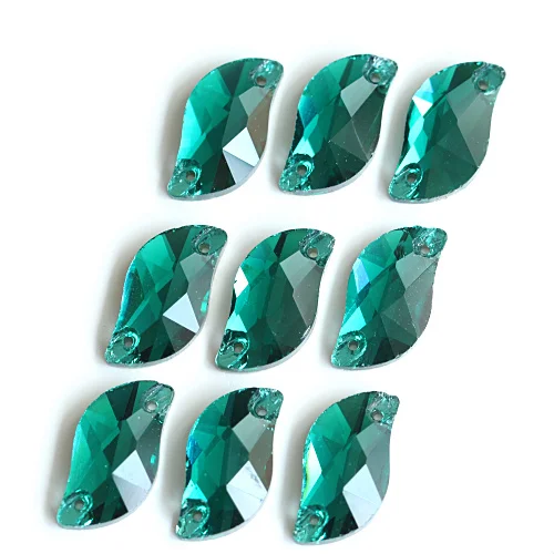 Blue Zircon Много цветов S форма лучшее стекло шитье стразами стразы пришить стразы бриллиантовые стразы свадебное платье Y1234 - Цвет: Blue Zircon