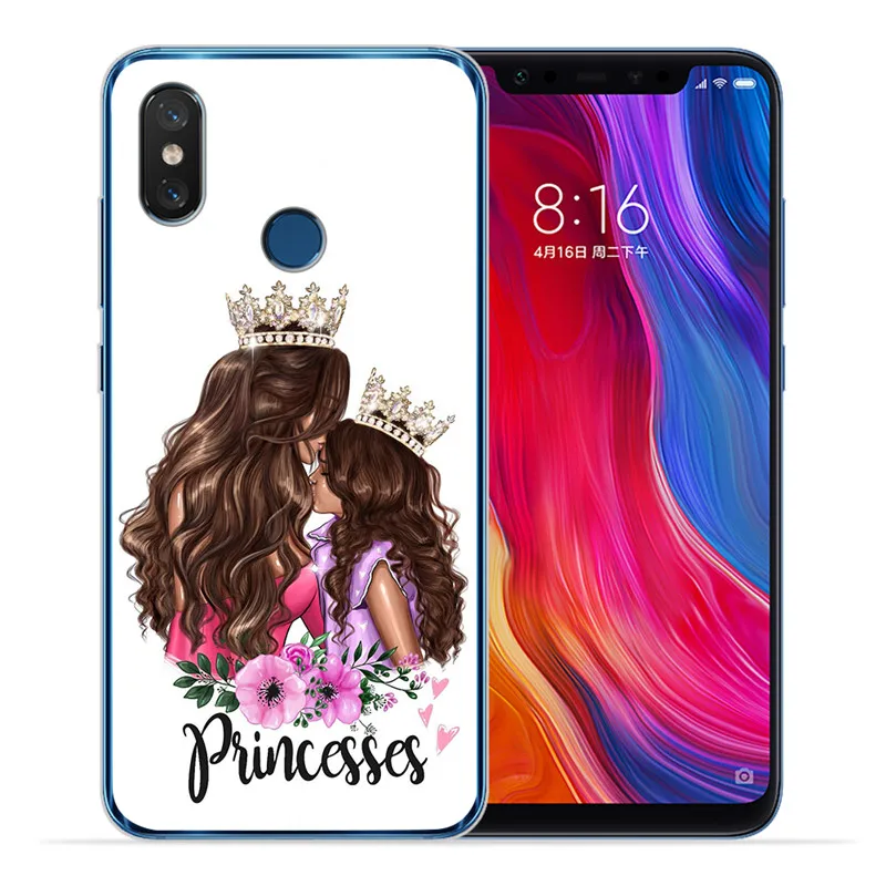 Роскошные для малыша и мамы; queen женщина для Xiaomi Redmi Mi 8 6 A2 Lite 5X 6X A1 6A 4X 4A 5 Plus Note 4 5A Prime Pro крышка чехол Coque Etui - Цвет: 1206