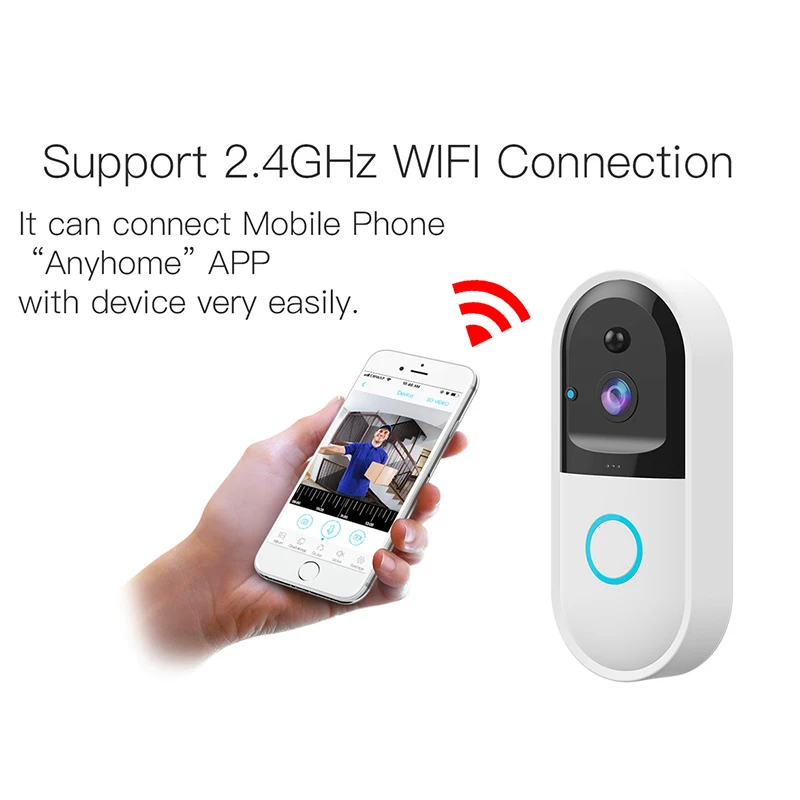 Дверная камера беспроводной дверной звонок камера беспроводной WiFi домофон видео дверной звонок камера набор дверной Звонок камера Wifi видео ночное видение