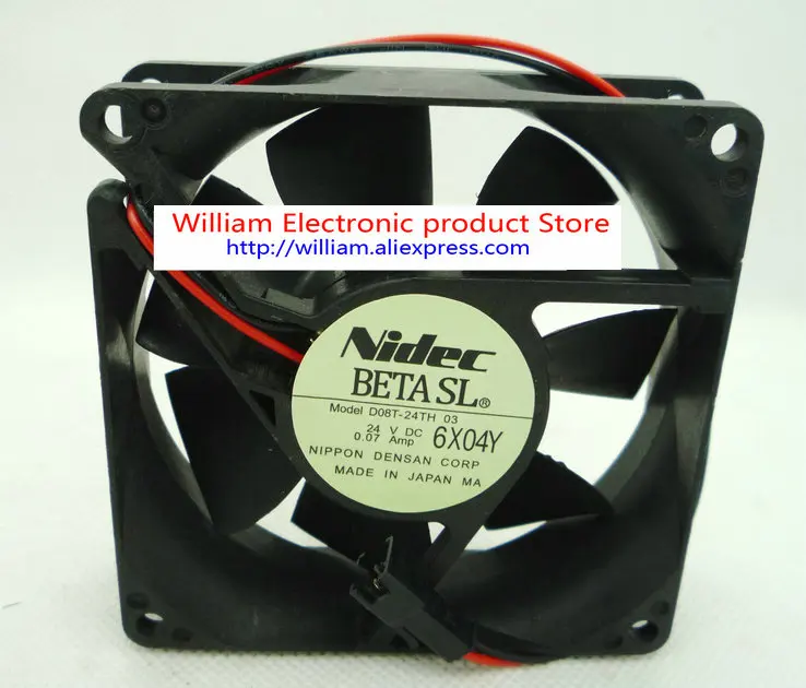 

Original for Nidec 80*80*25MM 24v 0.07a D08T-24TH 03 8cm Inverter cooling fan