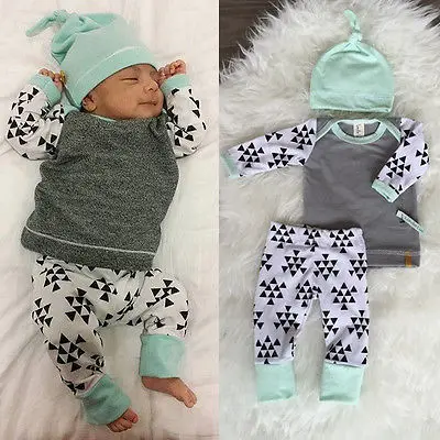 Комплект из 3 предметов для новорожденных детская одежда мальчиков и девочек