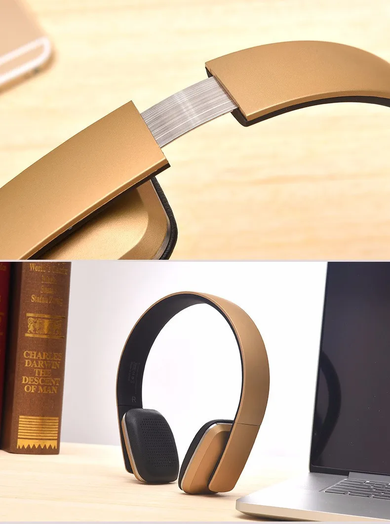 Jqaiq накладные Беспроводной наушники Bluetooth V4.1 гарнитура Портативный спортивные стерео наушники с микрофоном для смартфонов