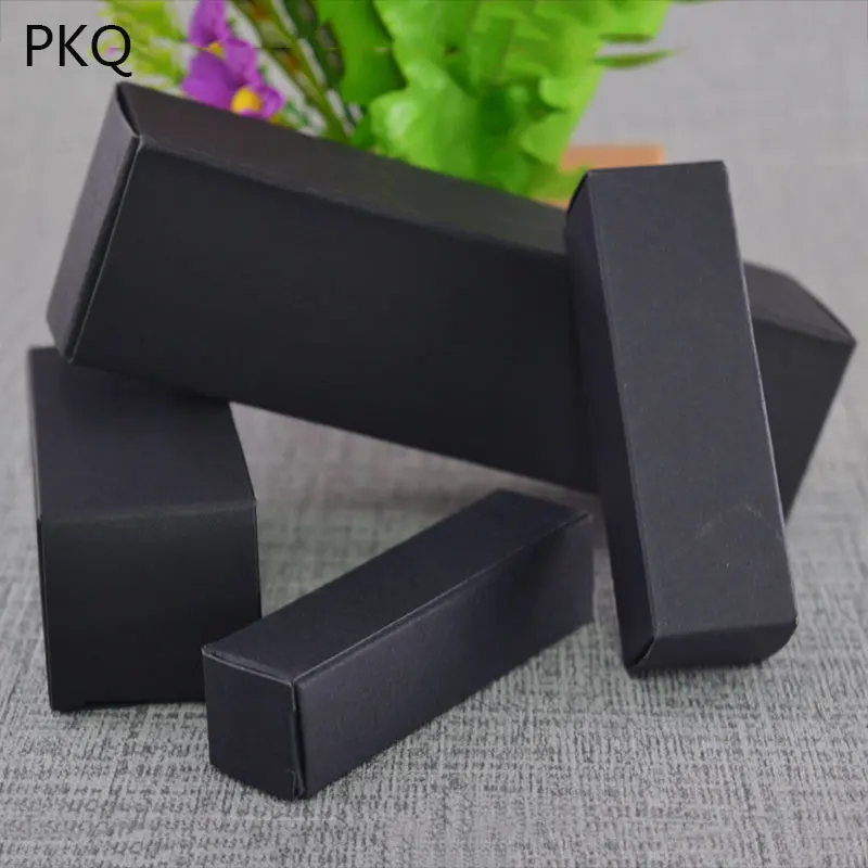 50 шт белая бумажная картонная коробка для упаковки DIY черные подарочные