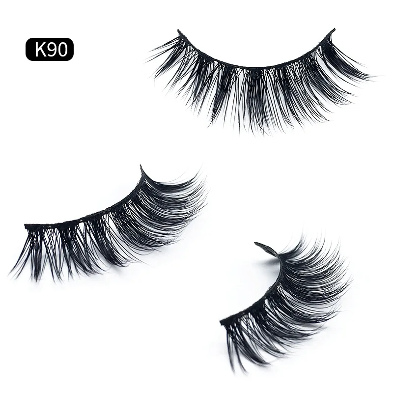 K90 Mangodot Eyelash 3D Mink Lashes Luxury Hand Made Mink Eyelashes Thick Volume Upper Lashes Cruelty Free Mink False Eyelashes - Длина: K90