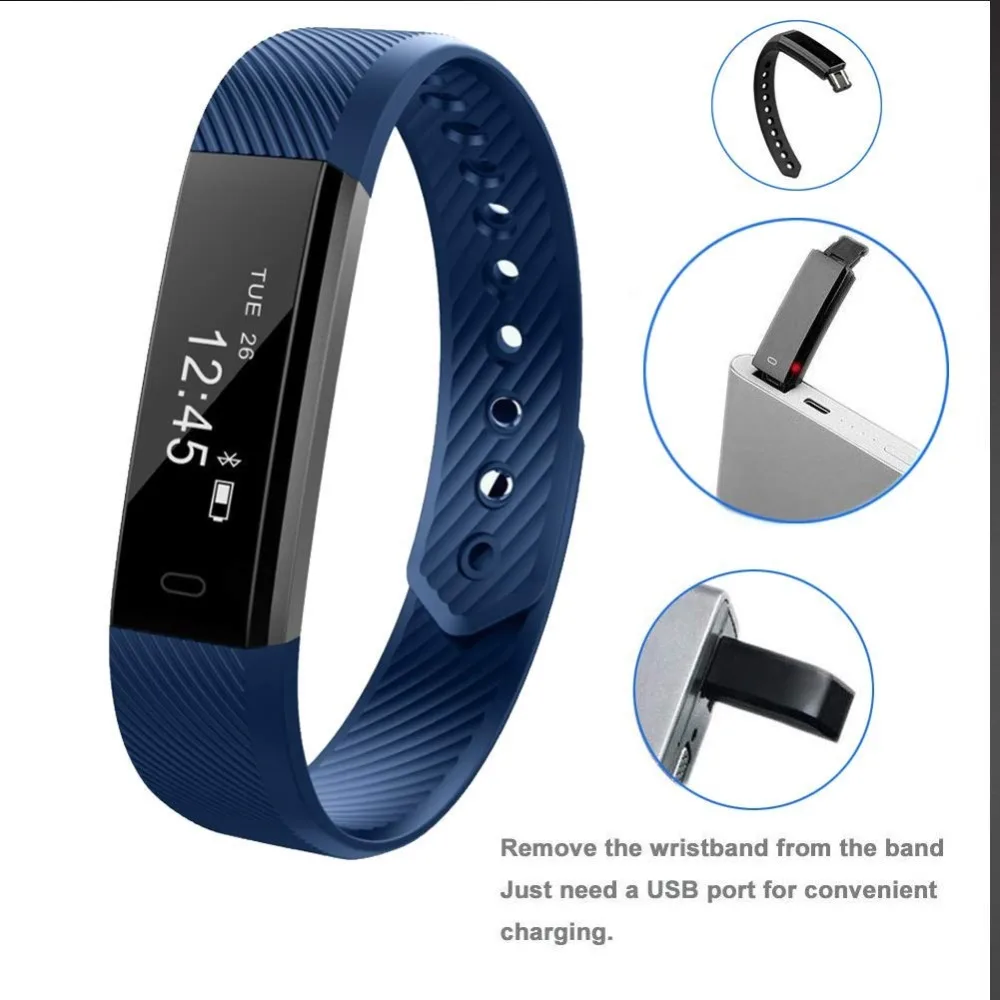 Спортивный Браслет ID115 HR фитнес-трекер мониторинг сердечного ритма Bluetooth