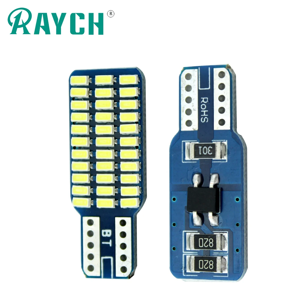 4 X t10 LED w5w 3014smd 33smd 660LM ламповая труба Авто клиновидные автомобильные огни AC 12v